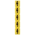 SIEMENS - SIE8WH90645AA06 Targhetta di siglatura, con simbolo di fulmine, verticale, larghezza del morsetto: 8,2 mm, giallo