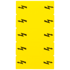 SIEMENS - SIE8WH90635BA06 Targhetta di siglatura, con simbolo di fulmine, verticale, larghezza del morsetto: 6,2 mm, giallo