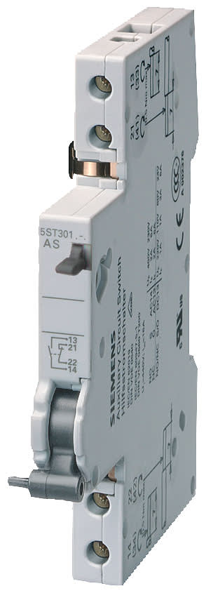 SIEMENS - SIE5ST30102 Blocchetto di contatti ausiliari con tasto di prova 1NO+1NC per interruttore magnetotermico 5SL, 5SY, 5SP