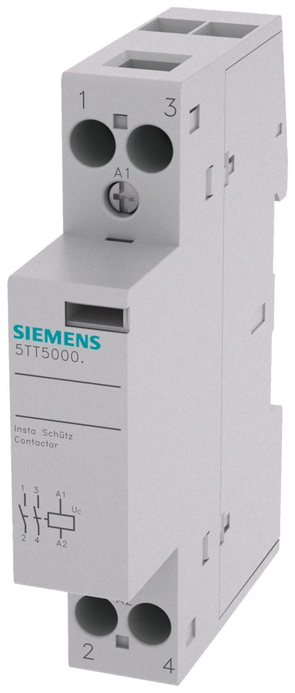 SIEMENS - SIE5TT50000 Contattore INSTA con 2 contatti NO, contatto per AC 230 V, 400 V 20 A comando in AC 230 V