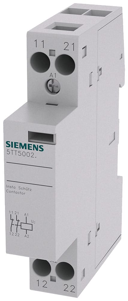 SIEMENS - SIE5TT58022 Contattore INSTA con 2 contatti NC, contatto per AC 230 V, 400 V 20 A comando in AC 24 V