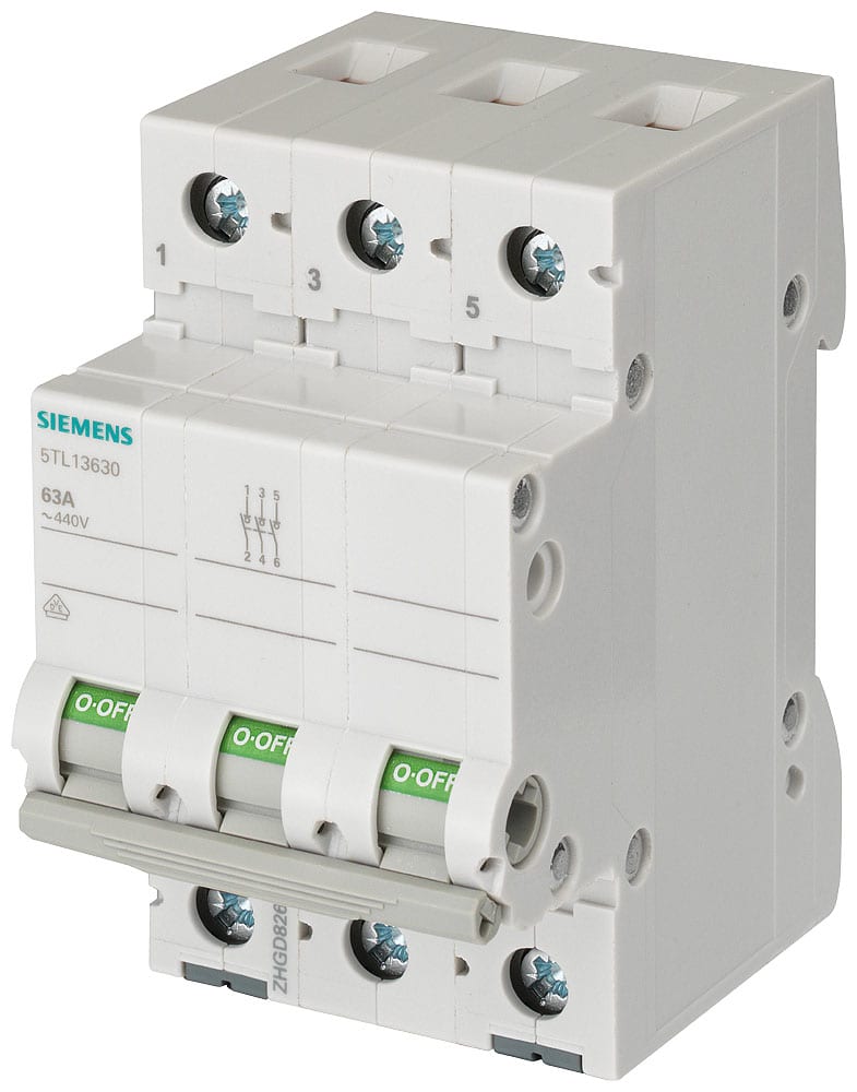 SIEMENS - SIE5TL13920 Interruttore ON/OFF 125 A 3 poli