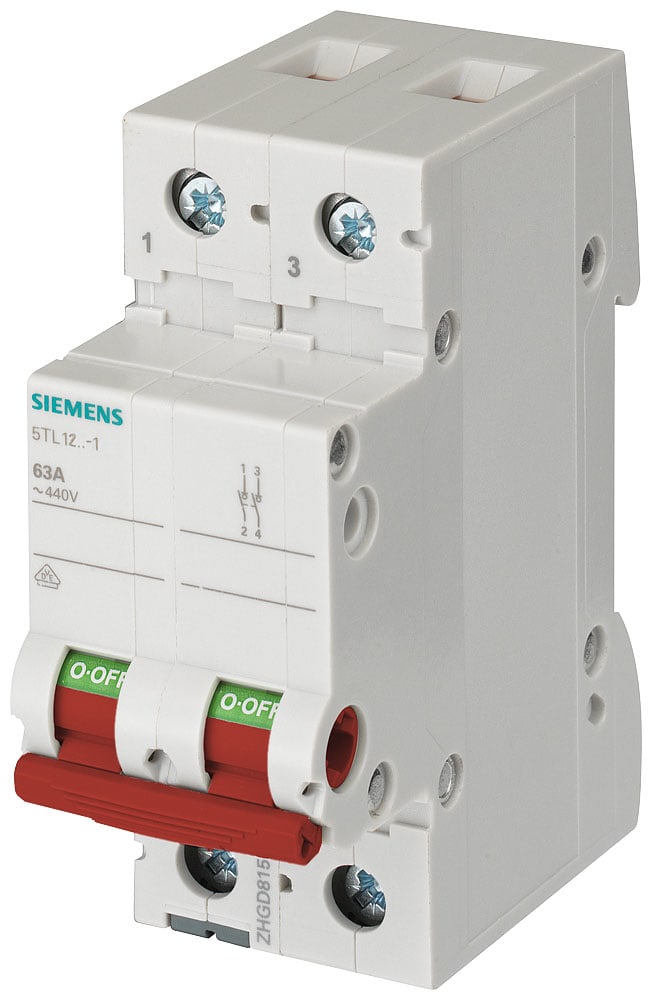 SIEMENS - SIE5TL12631 INT.MAN-SEZ 2P 63A 400VCA A.CA L.ROS.2UM