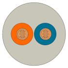 SIEMENS - SIE6XV18128A ENERGY CABLE 2 WIRE SOLD BY THE M