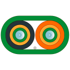 SIEMENS - SIE6XV18733AT30 FO Standard Cable GP 50/125/1400 (OM2), vetro, multimode, 2x2 ST, 300 m