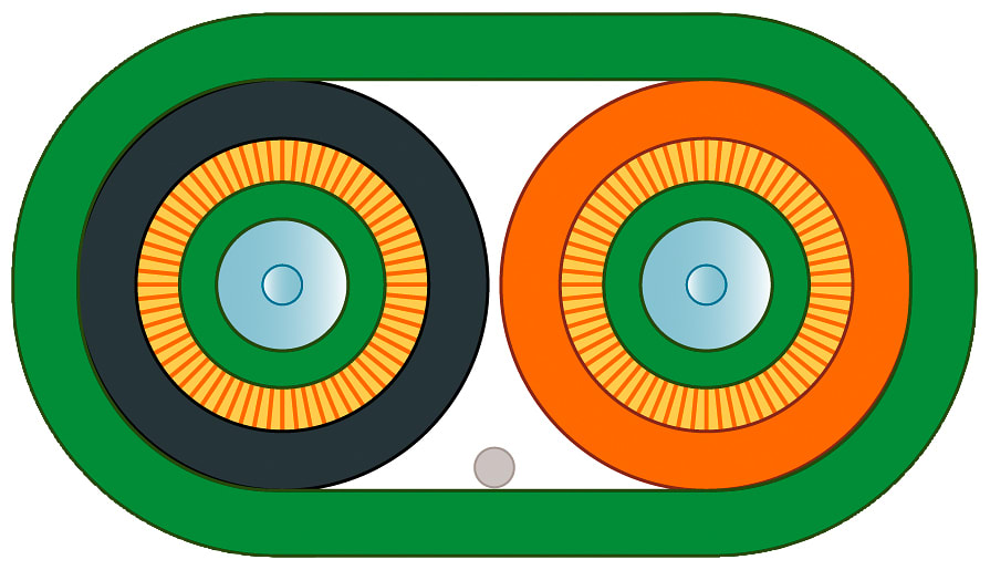 SIEMENS - SIE6XV18735AT10 FO Standard Cable GP 50/125/1400 (OM2), vetro, multimode, 2x LC, 100 m