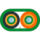 SIEMENS - SIE6XV18736AH05 FO Standard Cable GP 50/125/1400 (OM 2), multimode, 2x 2 connettori SC, UL, 0,5m