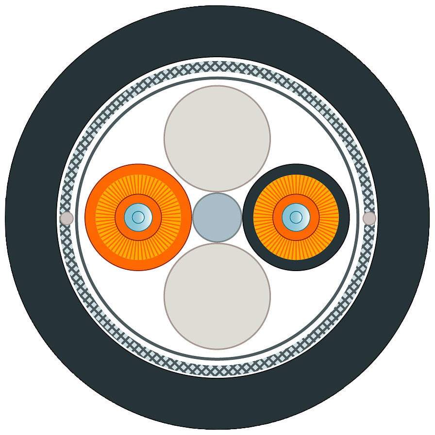 SIEMENS - SIE6XV18733GT20 FO Ground Cable 50/125/1400 (OM 2), MM, 2x 2 ST, protezione antiroditori, 200m