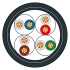 SIEMENS - SIE6XV18782T IE TP TRAIN CABLE 4X2 CAT7, BY THE METER
