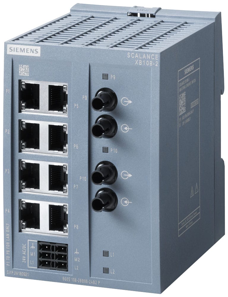 SIEMENS - SIE6GK51082BB002AB2 SCALANCE XB108-2 (ST/BFOC)
