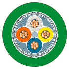 SIEMENS - SIE6XV18712FU10 FC TP FRNC CABLE GP, 1000M
