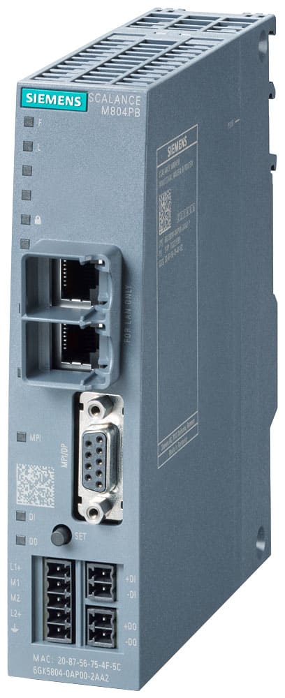 SIEMENS - SIE6GK58040AP002AA2 SCALANCE M804PB, router (Ethernet <-> PROFIBUS/MPI), collegamento remoto sicuro