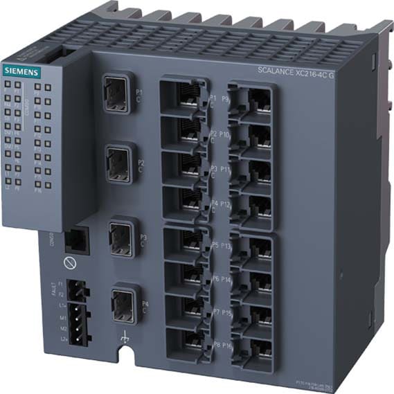 SIEMENS - SIE6GK52164GS002TC2 SCALANCE XC216-4C G (E/IP), man. switch L2, 12x RJ45, 4x porte combo (SFP/RJ45)