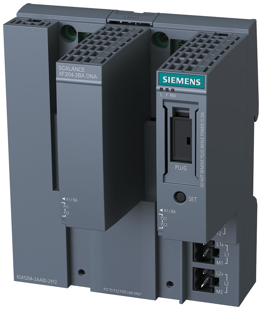 SIEMENS - SIE6GK52040BA002YF2 SCALANCE XF204 DNA, managed Y-switch, 4x 10/100 Mbit/s, 2x interfacce BusAdapter