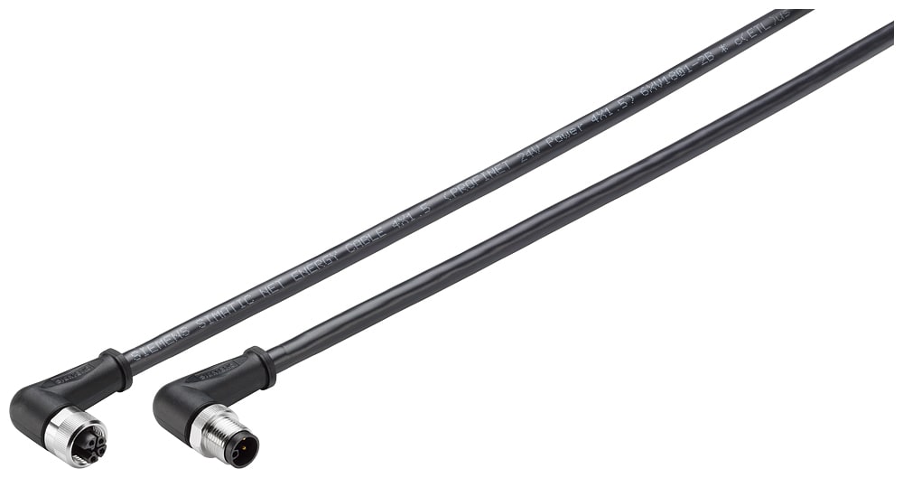 SIEMENS - SIE6XV18016GH10 Power Connecting Cable M12-90 maschio/M12-90 femmina per alim. di RF18xc, 1,0 m