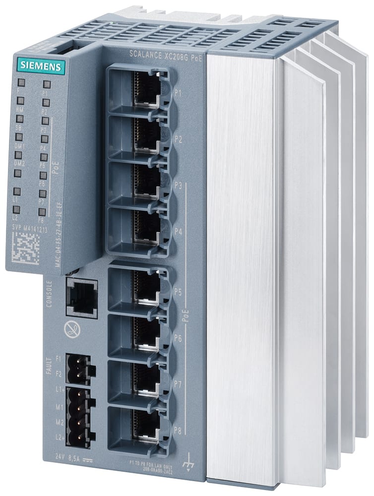 SIEMENS - SIE6GK52080RA002AC2 SCALANCE XC208G POE