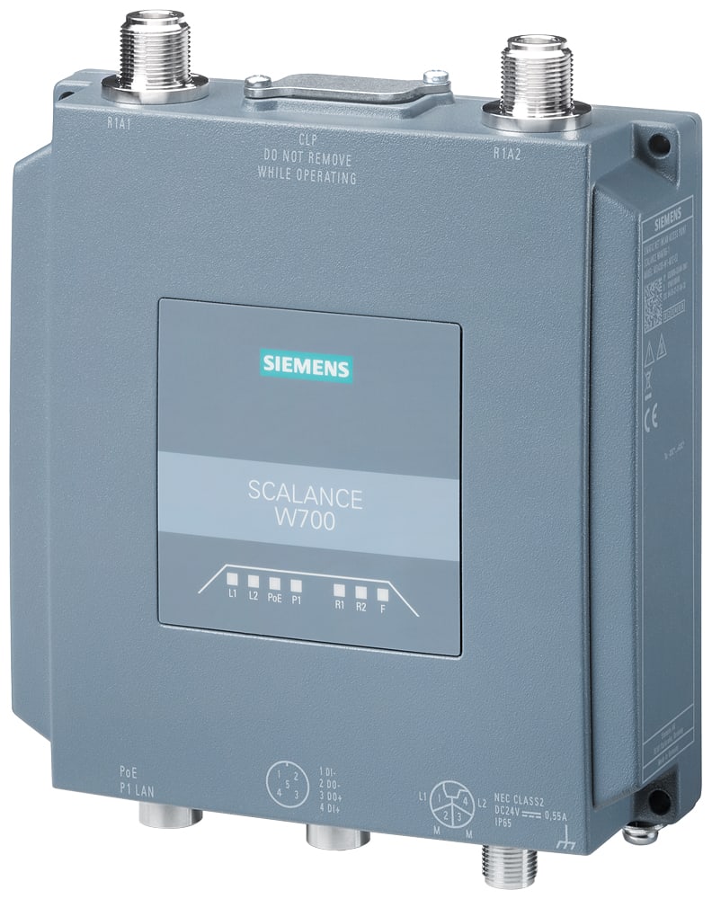 SIEMENS - SIE6GK57661GE007TA0 IWLAN Access Point, IP65, IEEE 802.11ax, add. approvals, M12, 2x N-Connect
