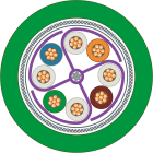 SIEMENS - SIE6XV18762B IE FC TP Flexible Cable GP 4x2, AWG 24, CAT7, a metraggio, min. 20m