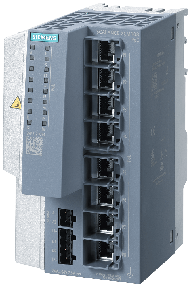 SIEMENS - SIE6GK51080RA002AC2 SCALANCE XCM108POE (8 X GBIT POE)