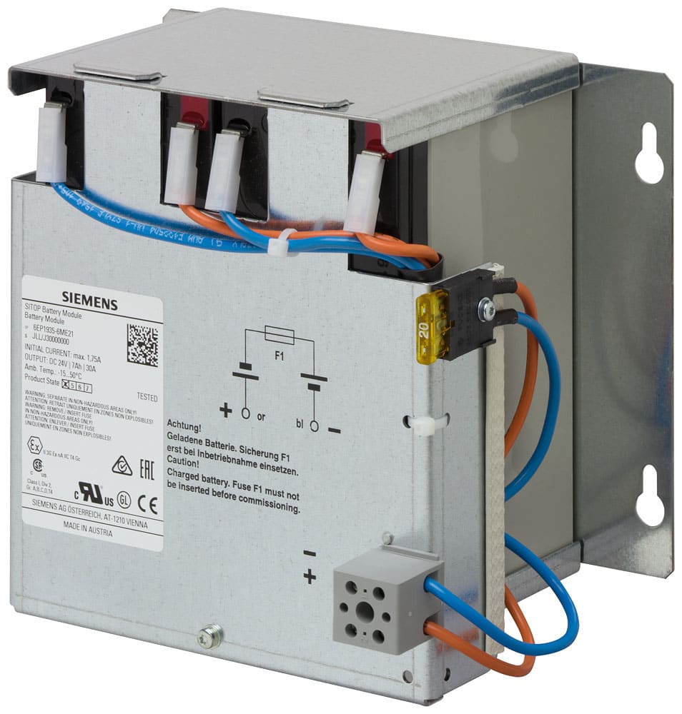 SIEMENS - SIE6EP19356ME21 SITOP BATTERY MODULE 24 V/7 AH