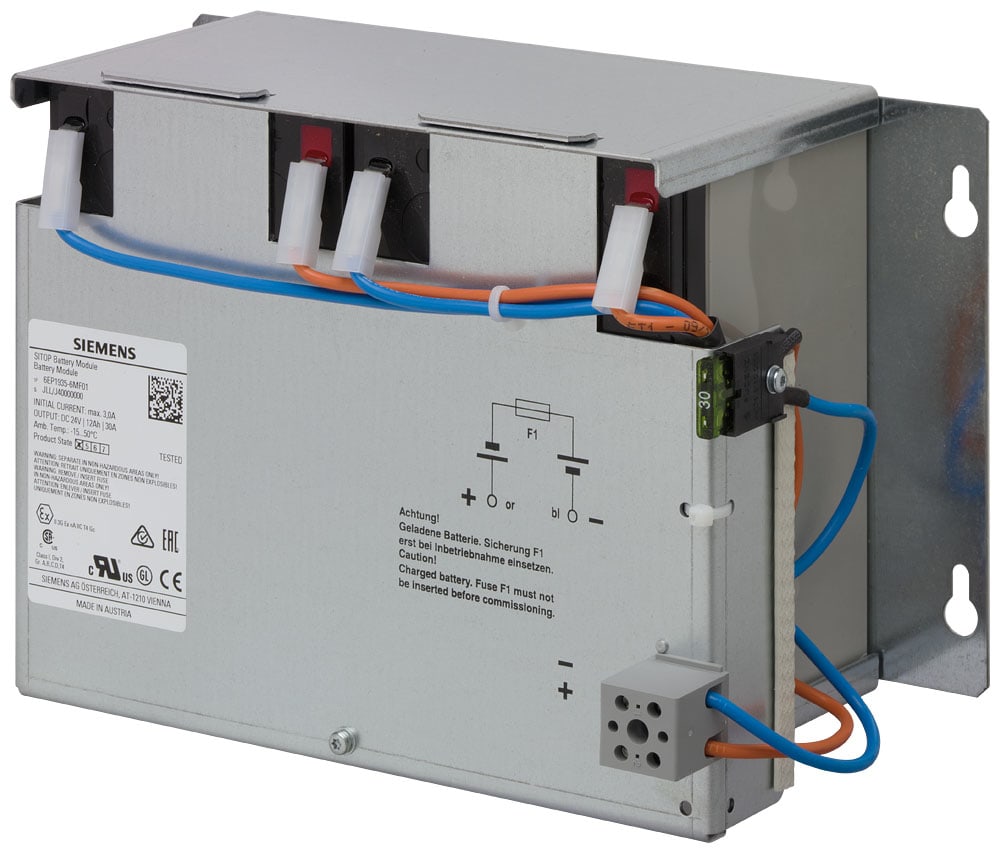 SIEMENS - SIE6EP19356MF01 SITOP BATTERY MODULE 24 V/12 AH