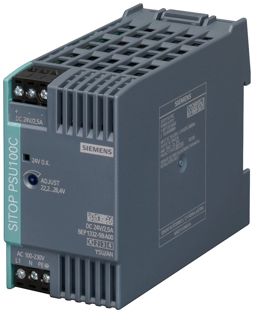 SIEMENS - SIE6EP13325BA00 SITOP PSU100C 1ACDC DC24V 2.5A