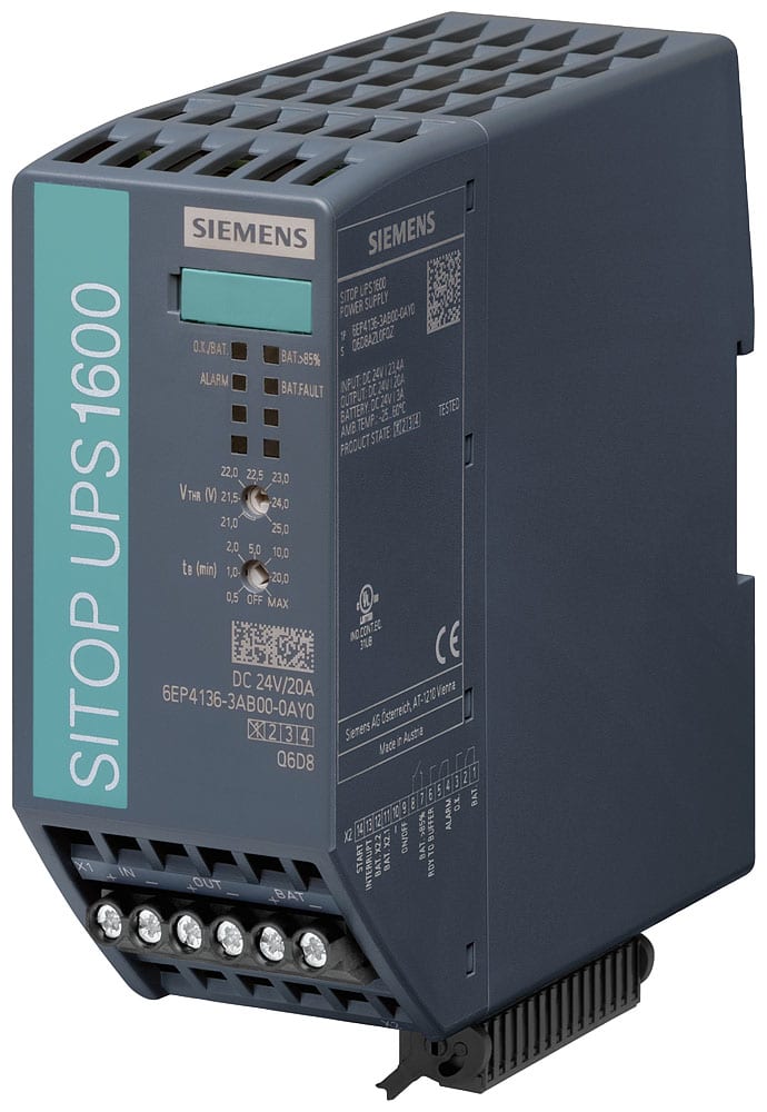 SIEMENS - SIE6EP41363AB000AY0 Alimentatore di continuità SITOP UPS1600, DC 24 V/20 A