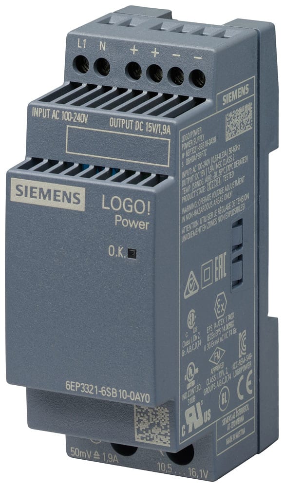 SIEMENS - SIE6EP33216SB100AY0 LOGO!POWER 15 V/1,9 A