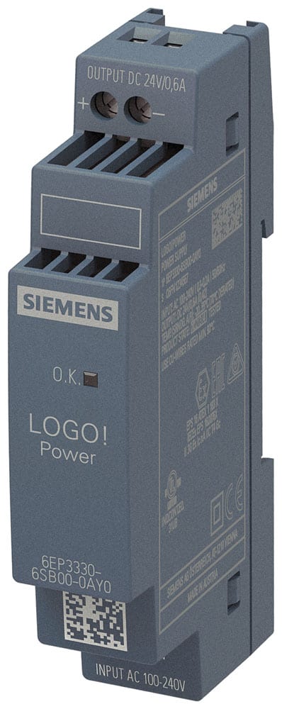 SIEMENS - SIE6EP33306SB000AY0 LOGO!POWER 1AC DC24V 0.6A