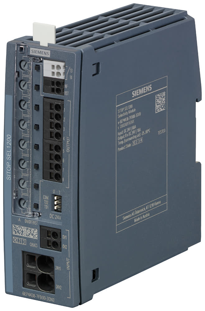 SIEMENS - SIE6EP44387FB003DX0 Modulo sel. SITOP SEL1200,DC24V/8x 2 ... 10A cont. segnal. cum. o monitor diag.