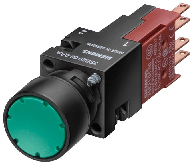 SIEMENS - SIE3SB22030AC01 PULSANTE PIATTO ROSSO 1R 16MM
