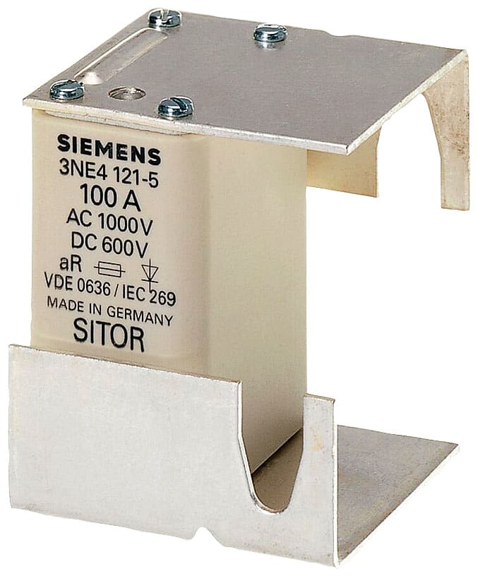 SIEMENS - SIE3NE41215 Cartuccia fusibile SITOR, con supporto, In: 100 A, aR, Un AC: 1000 V