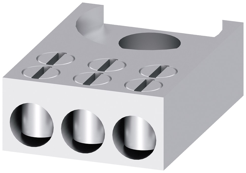 SIEMENS - SIE3NP19331BE10 Morsetto triplo 3 x 2,5 ... 16 mm², per grandezza costruttiva NH00 con collegamento a vite, accessori