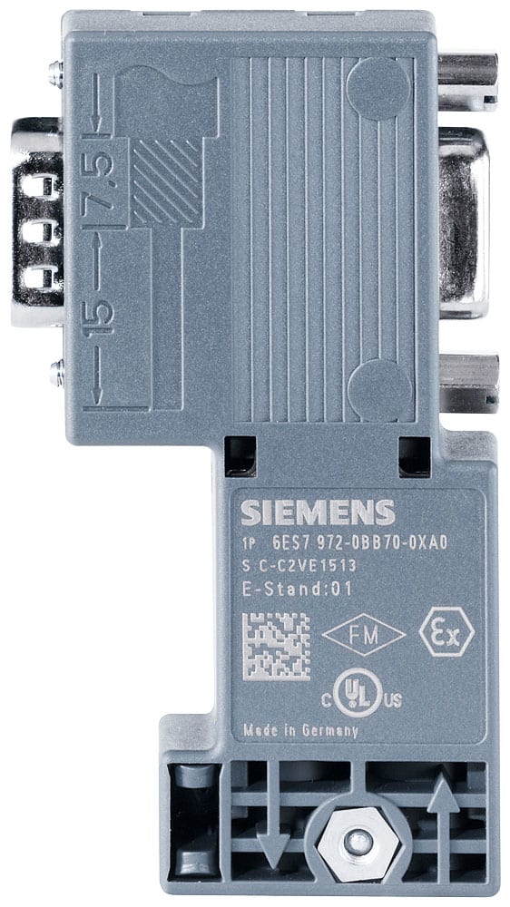 SIEMENS - SIE6ES79720BB700XA0 SIMATIC DP Connettore PROFIBUS RS 485, FastConnect, con presa PG, 90°