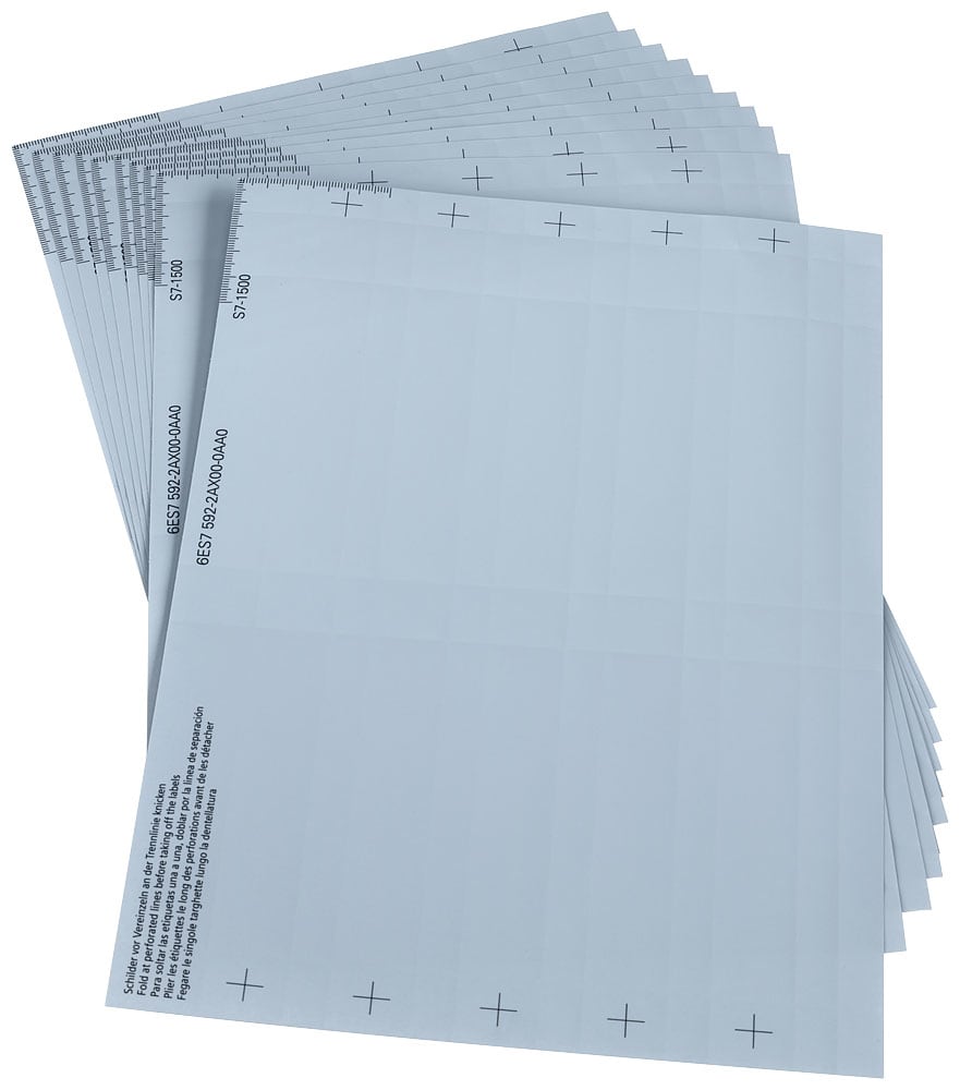 SIEMENS - SIE6ES75922AX000AA0 LABELING SHEETS S7-1500, AL GREY