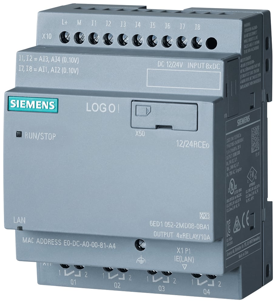 SIEMENS - SIE6ED10522MD080BA1 LOGO!12/24RCEO, 8DI(4AI)/4DO,400 BLOCCHI