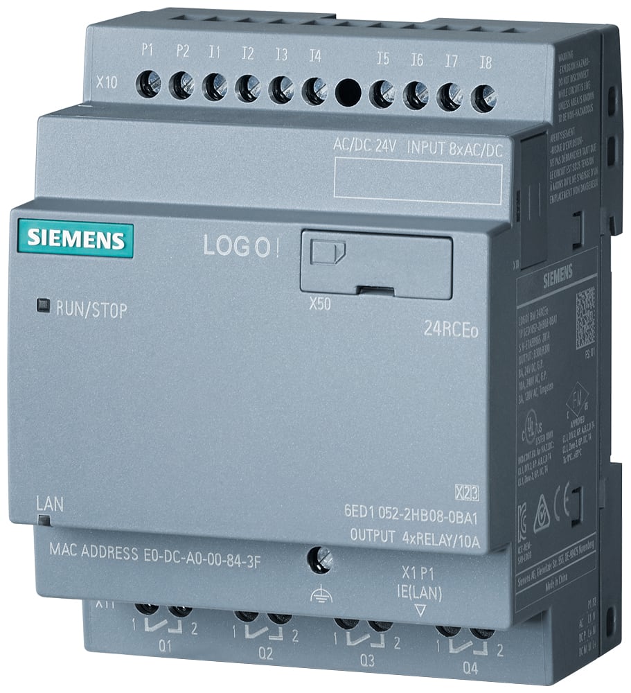 SIEMENS - SIE6ED10522HB080BA1 LOGO! 24RCEO, 8DI/4DO, 400 BLOCCHI
