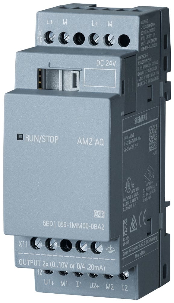 SIEMENS - SIE6ED10551MM000BA2 LOGO! AM2 AQ 0 ... 10 V, 0/4 ... 20 mA per LOGO! 8