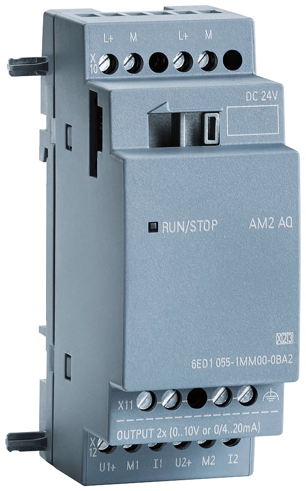 SIEMENS - SIE6AG10551MM007BA2 SIPLUS LOGO! AM2 AQ 0 ... 10 V, 0/4 ... 20 mA per LOGO! 8, -40 ... +70 °C con Conformal Coating based on 6ED1055-1MM00-0BA2