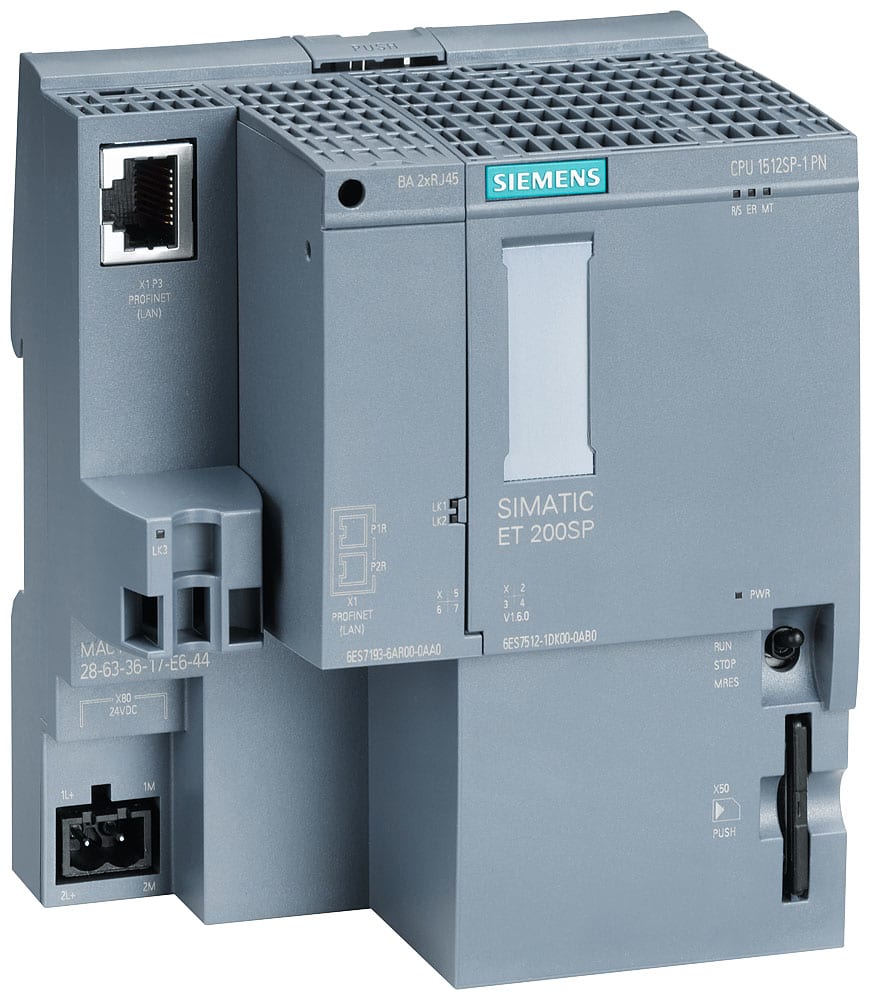 SIEMENS - SIE6ES75121DK010AB0 CPU 1512SP-1 PN, 200KB PROG/1MB DATA