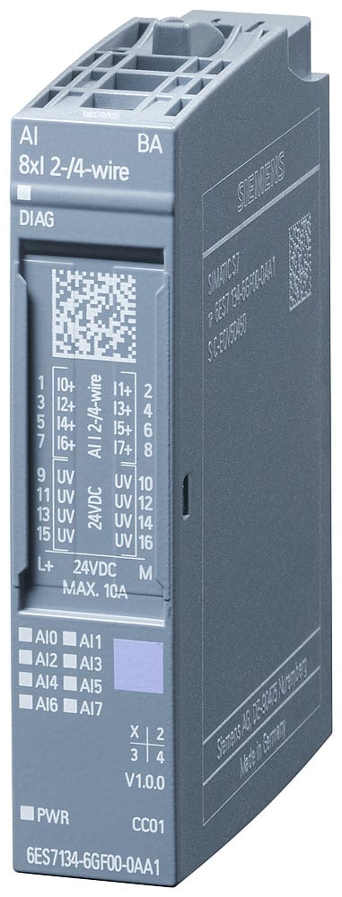 SIEMENS - SIE6AG21346GF004AA1 SIPLUS ET 200SP AI 8xI 2-/4-wire BA TX RAIL