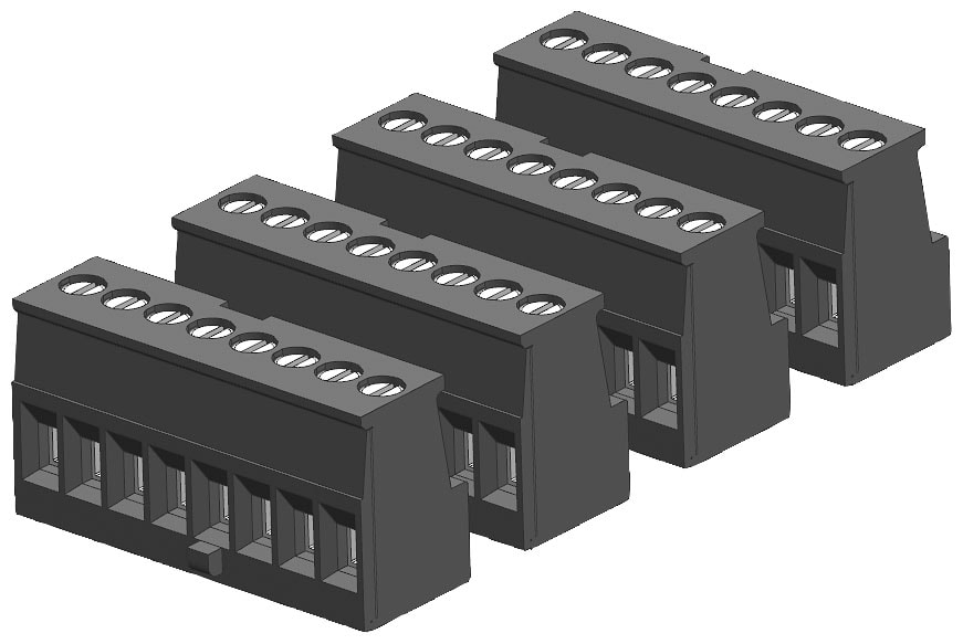 SIEMENS - SIE6ES72921AH400XA0 CONNECTOR BLOCK, 8 TERMINAL, TIN (4/PK)