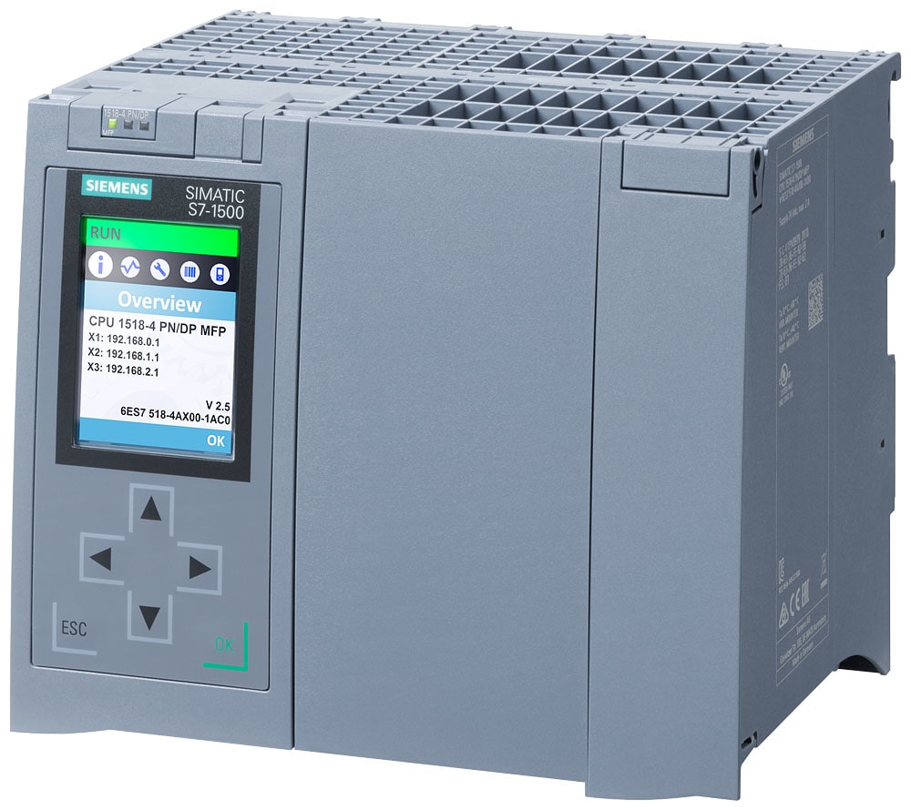 SIEMENS - SIE6ES75184AX001AC0 SIMATIC S7-1500 CPU 1518-4 PN/DP MFP