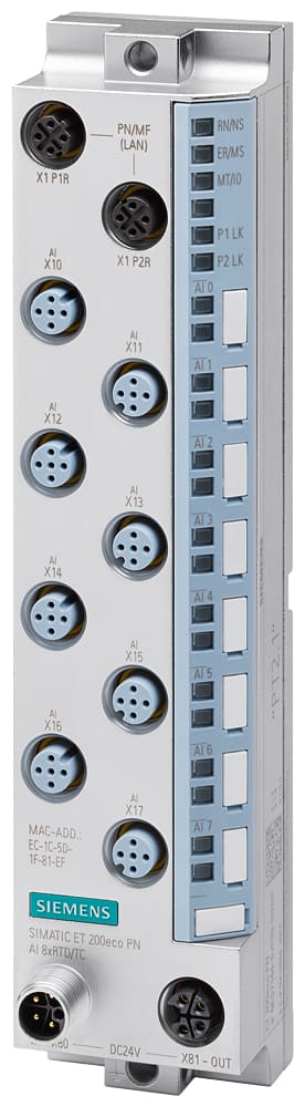 SIEMENS - SIE6ES71446JF000BB0 ET 200ECO PN, AI 8XRTD/TC, M12-L