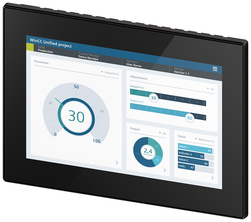 SIEMENS - SIE6AV21283MB360AX1 SIMATIC HMI MTP1200 Unified Comfort Frontale neutrale