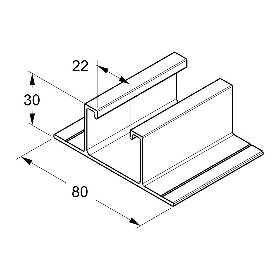 TEKNOMEGA SRL - TKGFVT7016 PROFILO ALU BASE LARGA 3,1M X GRECATA