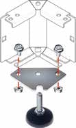 QUBIX SPA - QBX2011107 KIT FISSAGGIO PIEDINI SU ZOCCOLO PRO GR