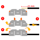 RAYTECH SRL - RYTRAYBLOCK RAYBLOCK CONNETTORI LEVA IN/OUT (CF 50 P