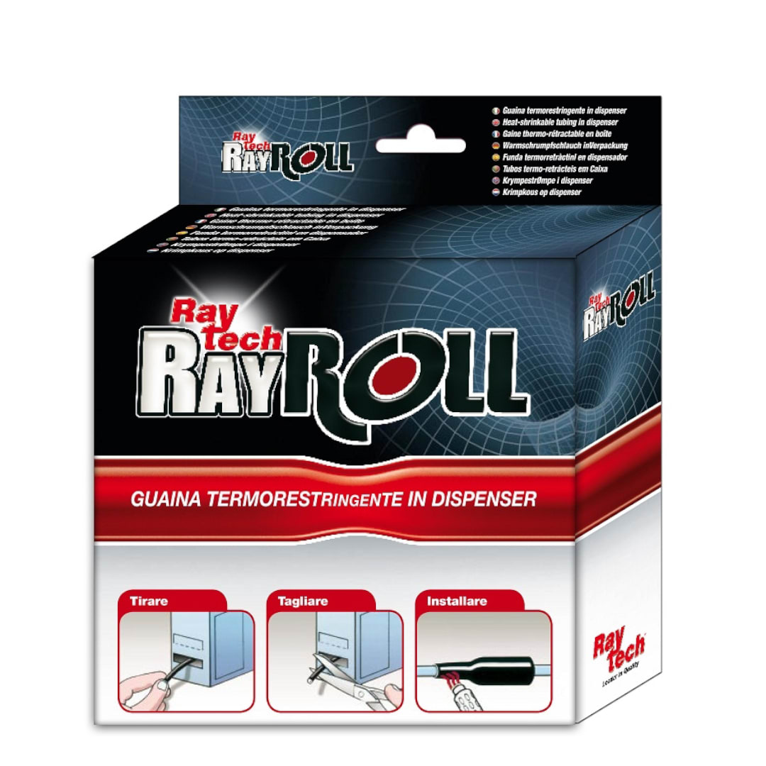 RAYTECH SRL - RYTMAXIROLL-12.7 MAXI ROLL 12.7 GUAINA TERM NERA 150 MT