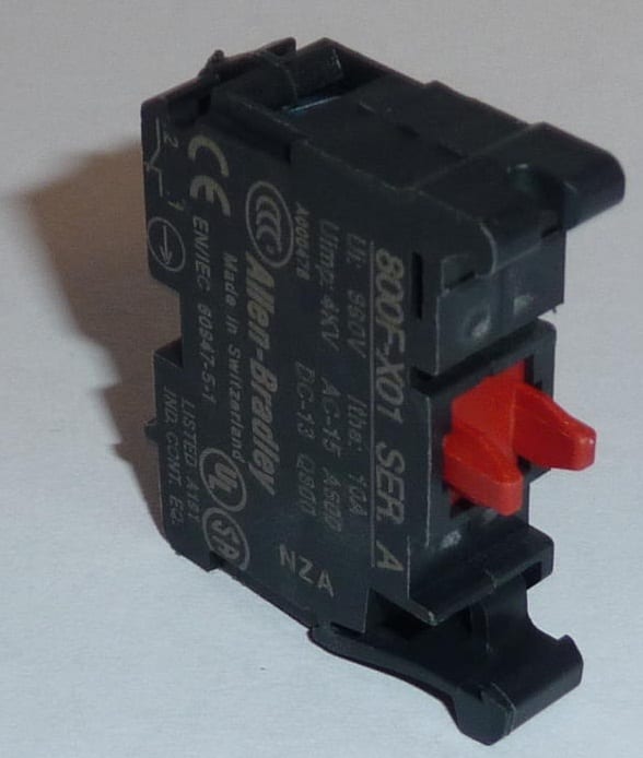 ROCKWELL AUTOMATION - RCK800F-X01 22MM CONTACT BLOCK 800F PB, PACK QTY.10